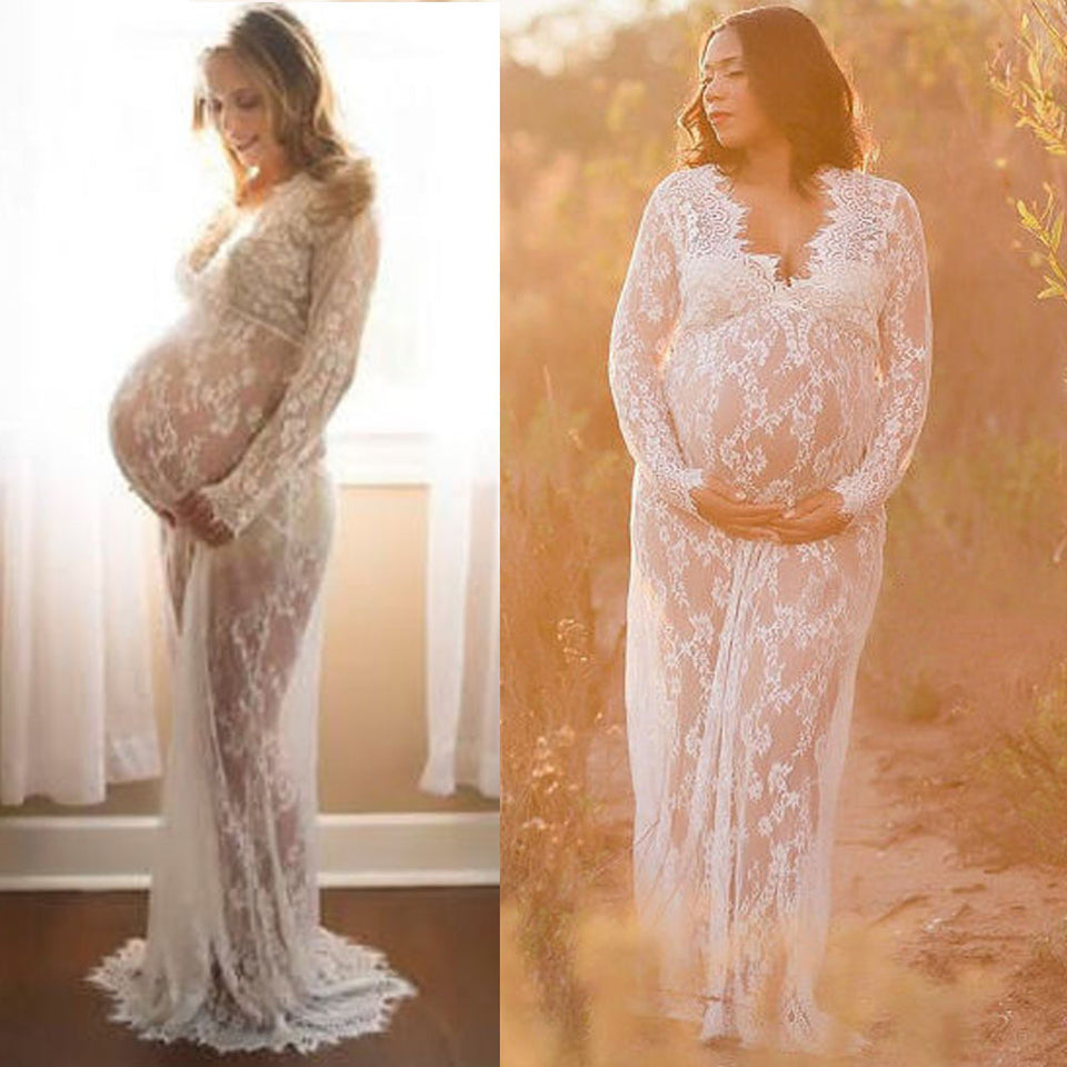 Woman's Dress See Through-Pregnant Woman's Dress