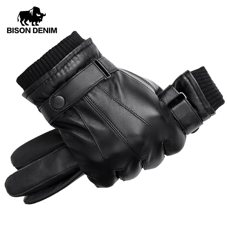Leather Gloves Winter Touch Screen