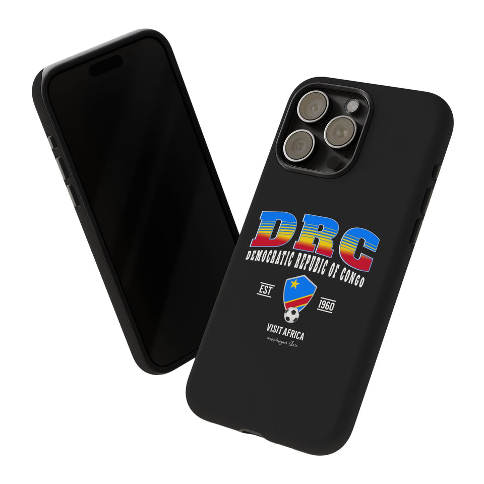 DRC Phone Case, Tough Protective Cover, Unique Gift for Travelers, Visit Africa Theme, Democratic Republic of Congo Mercht