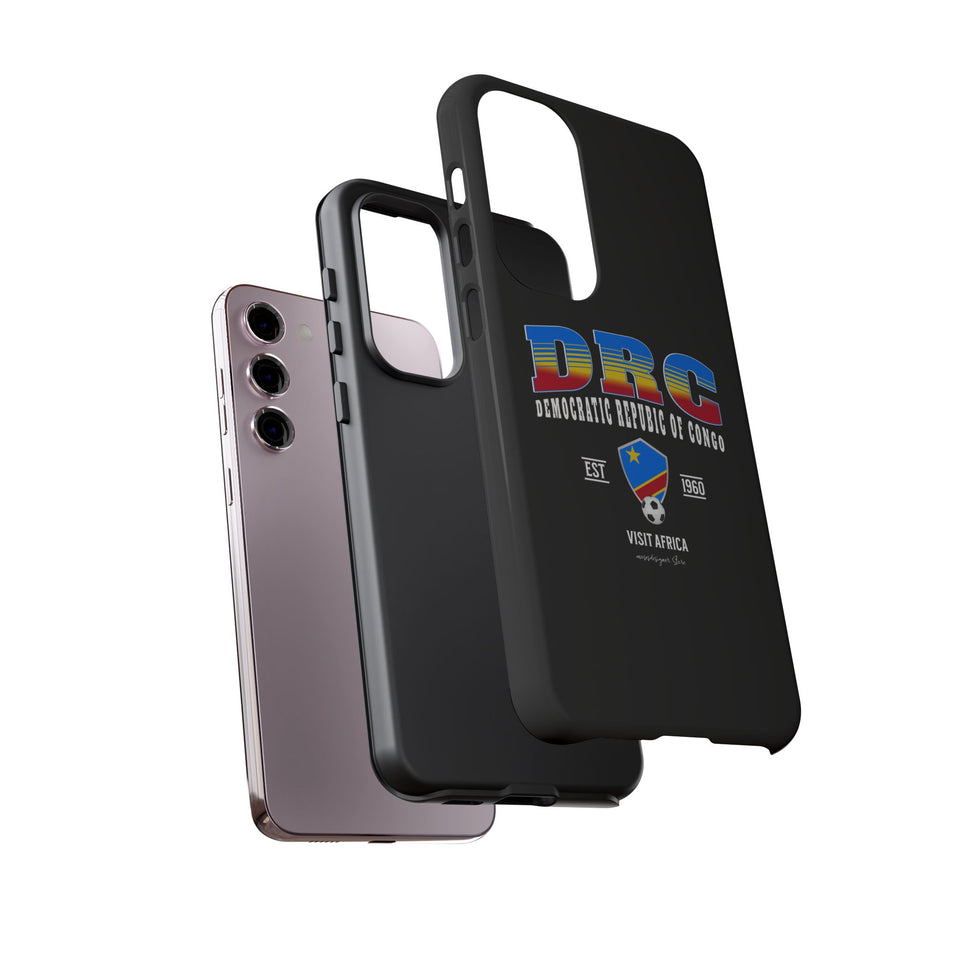 DRC Phone Case, Tough Protective Cover, Unique Gift for Travelers, Visit Africa Theme, Democratic Republic of Congo Mercht