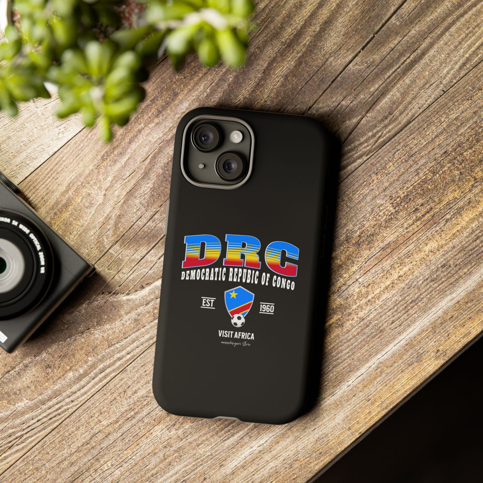 DRC Phone Case, Tough Protective Cover, Unique Gift for Travelers, Visit Africa Theme, Democratic Republic of Congo Mercht