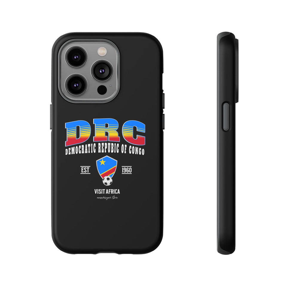 DRC Phone Case, Tough Protective Cover, Unique Gift for Travelers, Visit Africa Theme, Democratic Republic of Congo Mercht