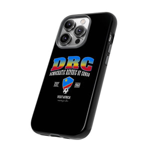 DRC Phone Case, Tough Protective Cover, Unique Gift for Travelers, Visit Africa Theme, Democratic Republic of Congo Mercht
