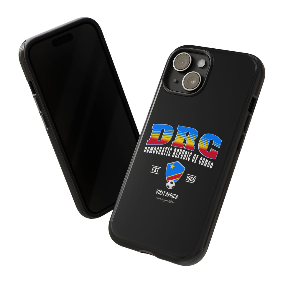 DRC Phone Case, Tough Protective Cover, Unique Gift for Travelers, Visit Africa Theme, Democratic Republic of Congo Mercht