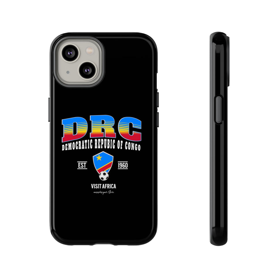 DRC Phone Case, Tough Protective Cover, Unique Gift for Travelers, Visit Africa Theme, Democratic Republic of Congo Mercht