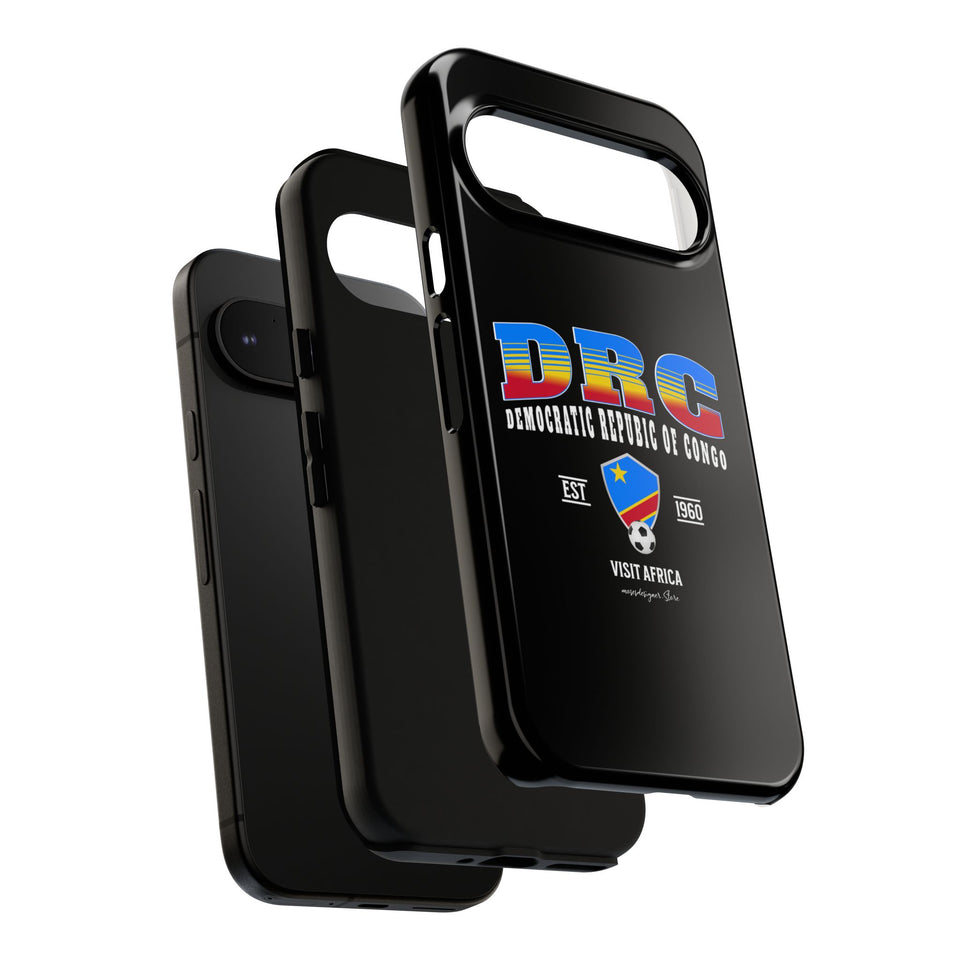 DRC Phone Case, Tough Protective Cover, Unique Gift for Travelers, Visit Africa Theme, Democratic Republic of Congo Mercht