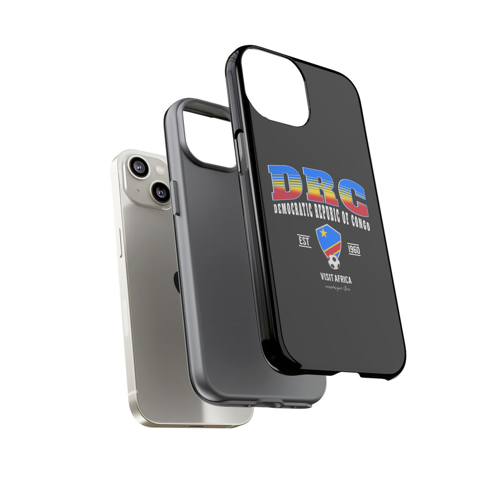 DRC Phone Case, Tough Protective Cover, Unique Gift for Travelers, Visit Africa Theme, Democratic Republic of Congo Mercht
