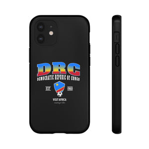 DRC Phone Case, Tough Protective Cover, Unique Gift for Travelers, Visit Africa Theme, Democratic Republic of Congo Mercht