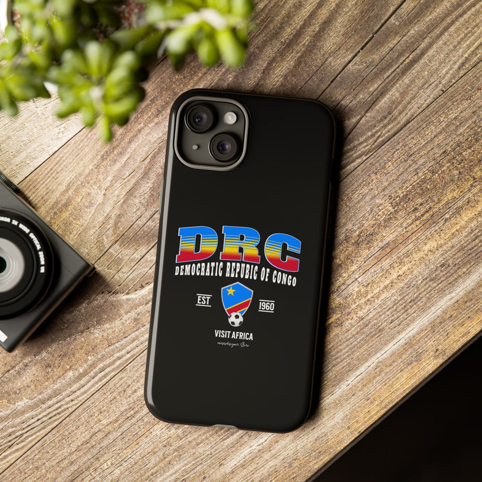 DRC Phone Case, Tough Protective Cover, Unique Gift for Travelers, Visit Africa Theme, Democratic Republic of Congo Mercht