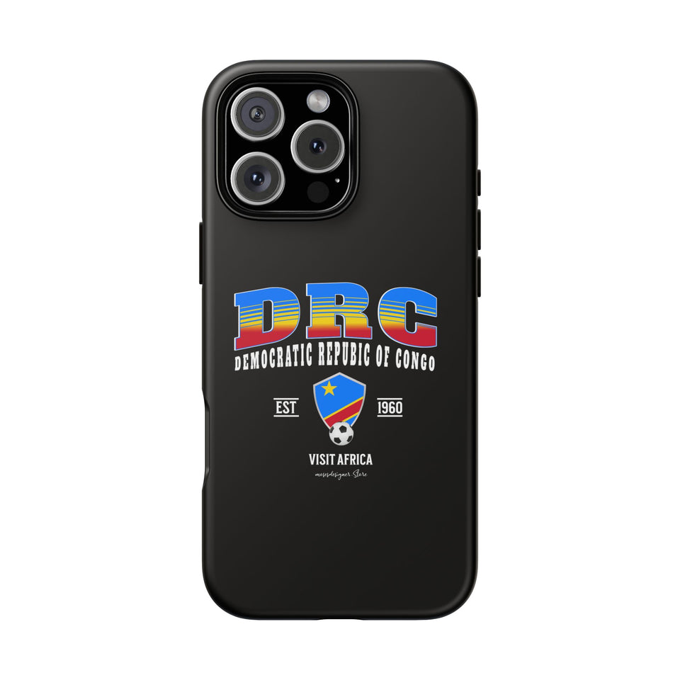 DRC Phone Case, Tough Protective Cover, Unique Gift for Travelers, Visit Africa Theme, Democratic Republic of Congo Mercht