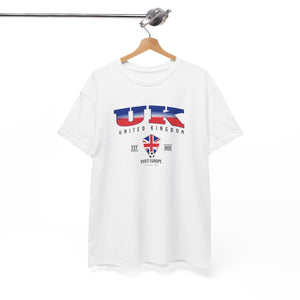 UK Flag Unisex T-Shirt – 100% Cotton Gildan Tee for Travelers, Students, UK Lovers & Football Fans | British Pride Shirt | United Kingdom Gift