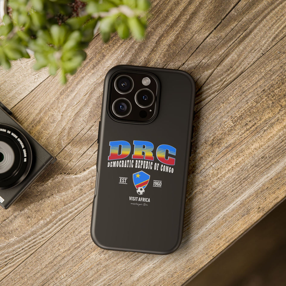 DRC Phone Case, Tough Protective Cover, Unique Gift for Travelers, Visit Africa Theme, Democratic Republic of Congo Mercht