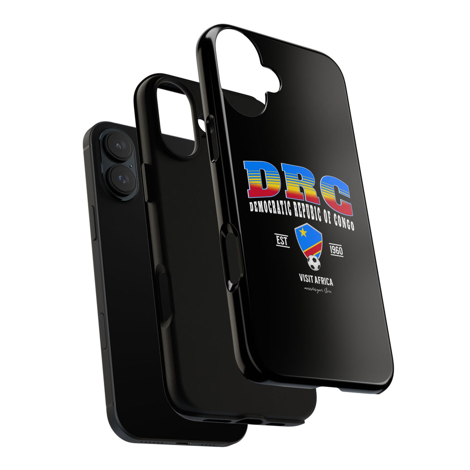 DRC Phone Case, Tough Protective Cover, Unique Gift for Travelers, Visit Africa Theme, Democratic Republic of Congo Mercht