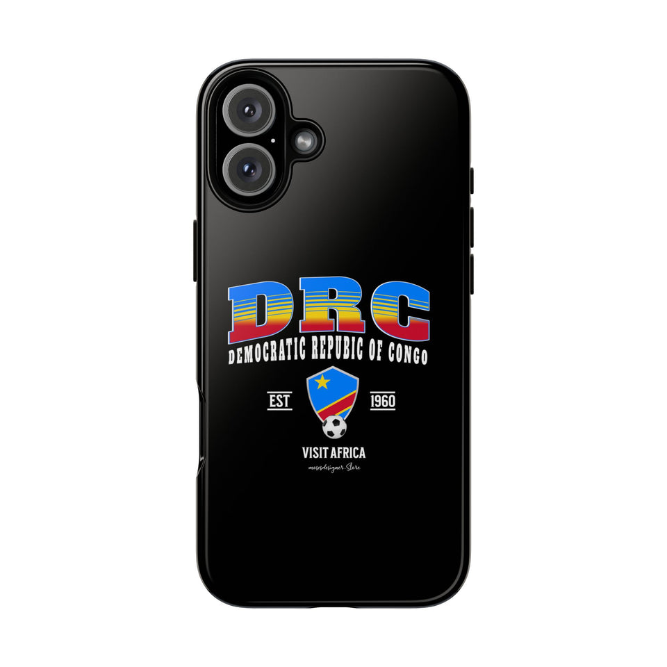 DRC Phone Case, Tough Protective Cover, Unique Gift for Travelers, Visit Africa Theme, Democratic Republic of Congo Mercht
