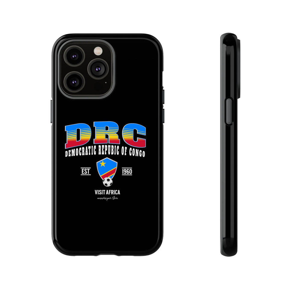 DRC Phone Case, Tough Protective Cover, Unique Gift for Travelers, Visit Africa Theme, Democratic Republic of Congo Mercht