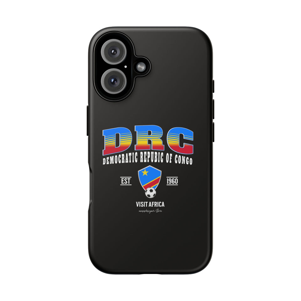 DRC Phone Case, Tough Protective Cover, Unique Gift for Travelers, Visit Africa Theme, Democratic Republic of Congo Mercht