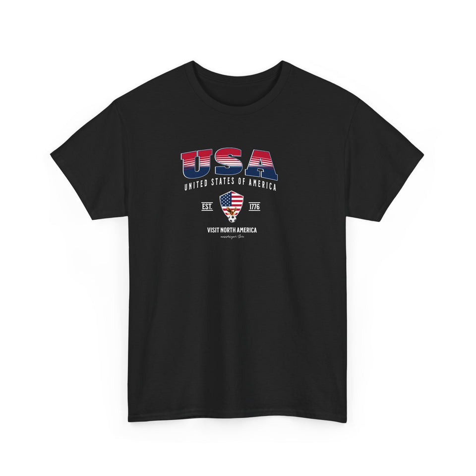 USA Flag Unisex T-Shirt, Tee for Travelers, Students, American Citizens & USA Lovers Patriotic Shirt  United States Gift