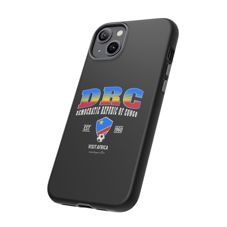 DRC Phone Case, Tough Protective Cover, Unique Gift for Travelers, Visit Africa Theme, Democratic Republic of Congo Mercht