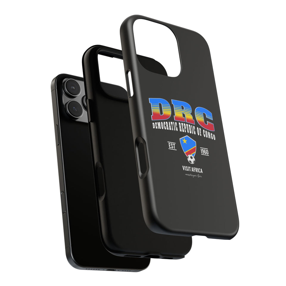 DRC Phone Case, Tough Protective Cover, Unique Gift for Travelers, Visit Africa Theme, Democratic Republic of Congo Mercht