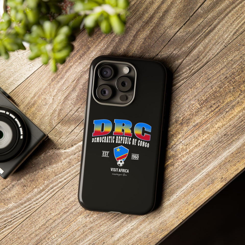 DRC Phone Case, Tough Protective Cover, Unique Gift for Travelers, Visit Africa Theme, Democratic Republic of Congo Mercht