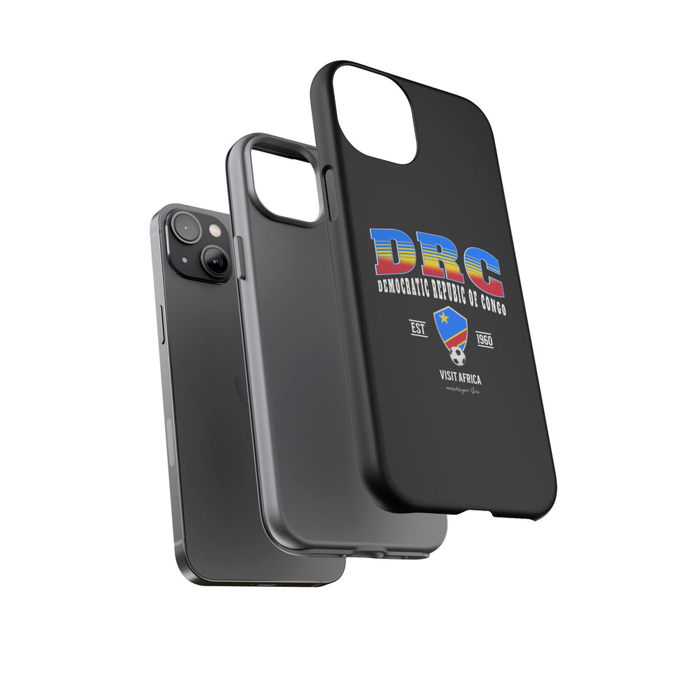 DRC Phone Case, Tough Protective Cover, Unique Gift for Travelers, Visit Africa Theme, Democratic Republic of Congo Mercht