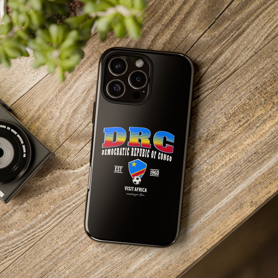 DRC Phone Case, Tough Protective Cover, Unique Gift for Travelers, Visit Africa Theme, Democratic Republic of Congo Mercht