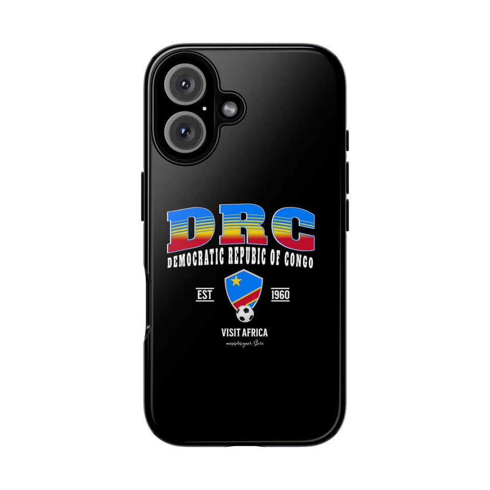 DRC Phone Case, Tough Protective Cover, Unique Gift for Travelers, Visit Africa Theme, Democratic Republic of Congo Mercht