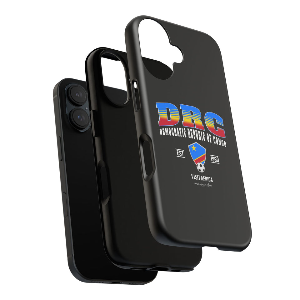 DRC Phone Case, Tough Protective Cover, Unique Gift for Travelers, Visit Africa Theme, Democratic Republic of Congo Mercht