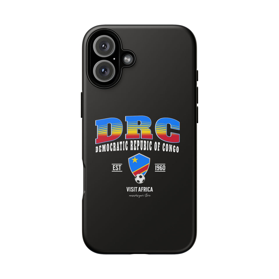DRC Phone Case, Tough Protective Cover, Unique Gift for Travelers, Visit Africa Theme, Democratic Republic of Congo Mercht
