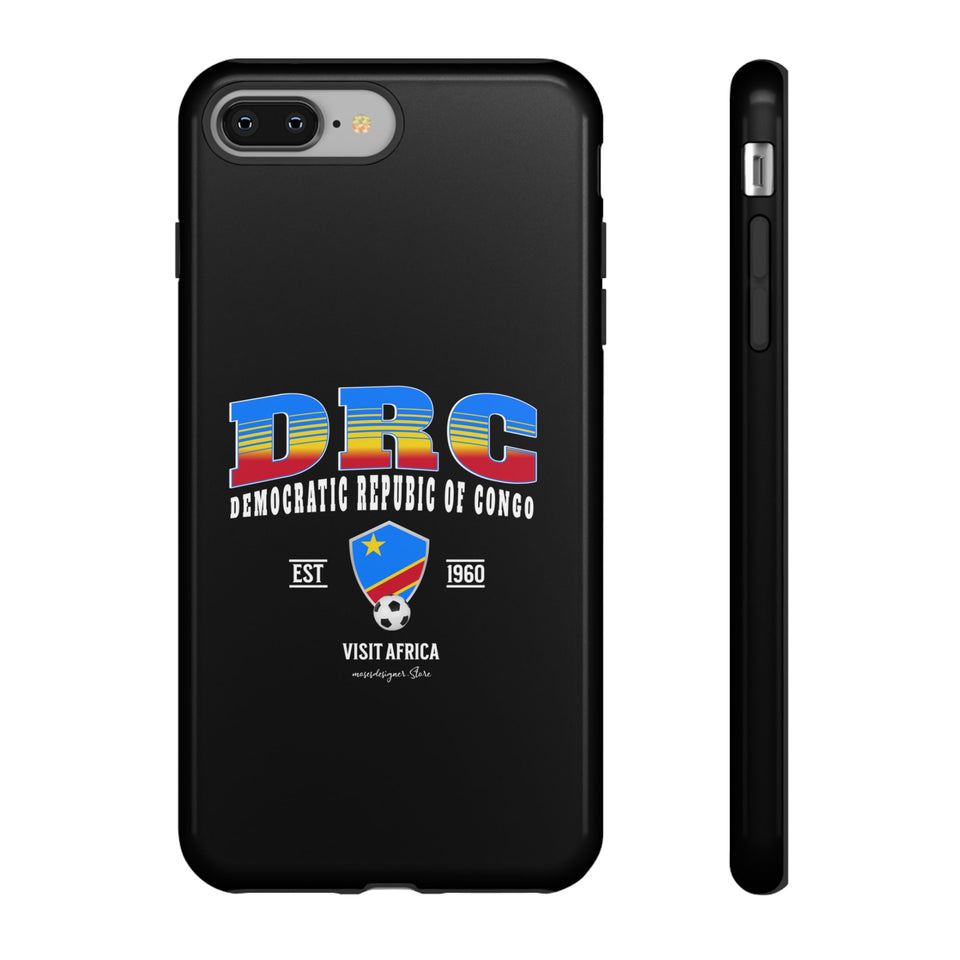 DRC Phone Case, Tough Protective Cover, Unique Gift for Travelers, Visit Africa Theme, Democratic Republic of Congo Mercht