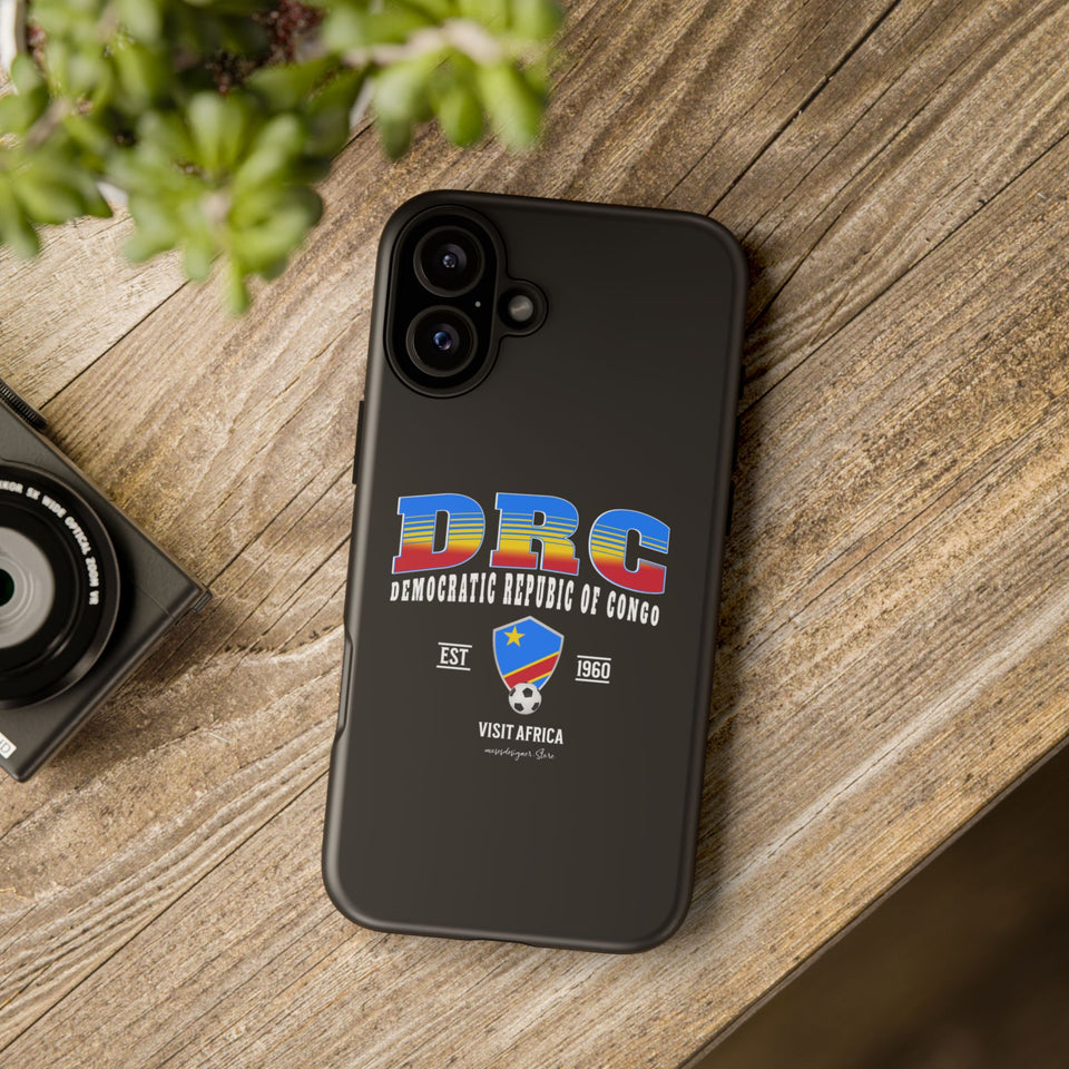 DRC Phone Case, Tough Protective Cover, Unique Gift for Travelers, Visit Africa Theme, Democratic Republic of Congo Mercht