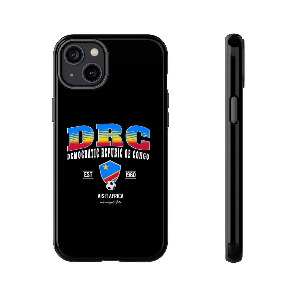 DRC Phone Case, Tough Protective Cover, Unique Gift for Travelers, Visit Africa Theme, Democratic Republic of Congo Mercht