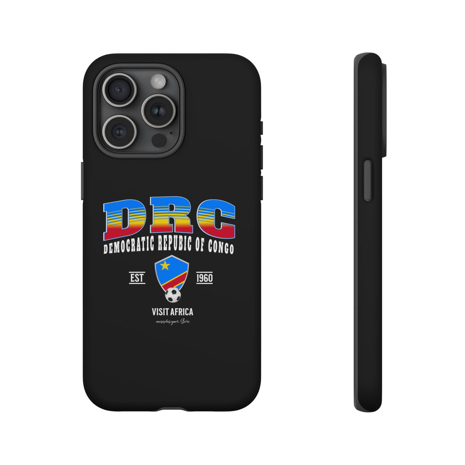 DRC Phone Case, Tough Protective Cover, Unique Gift for Travelers, Visit Africa Theme, Democratic Republic of Congo Mercht