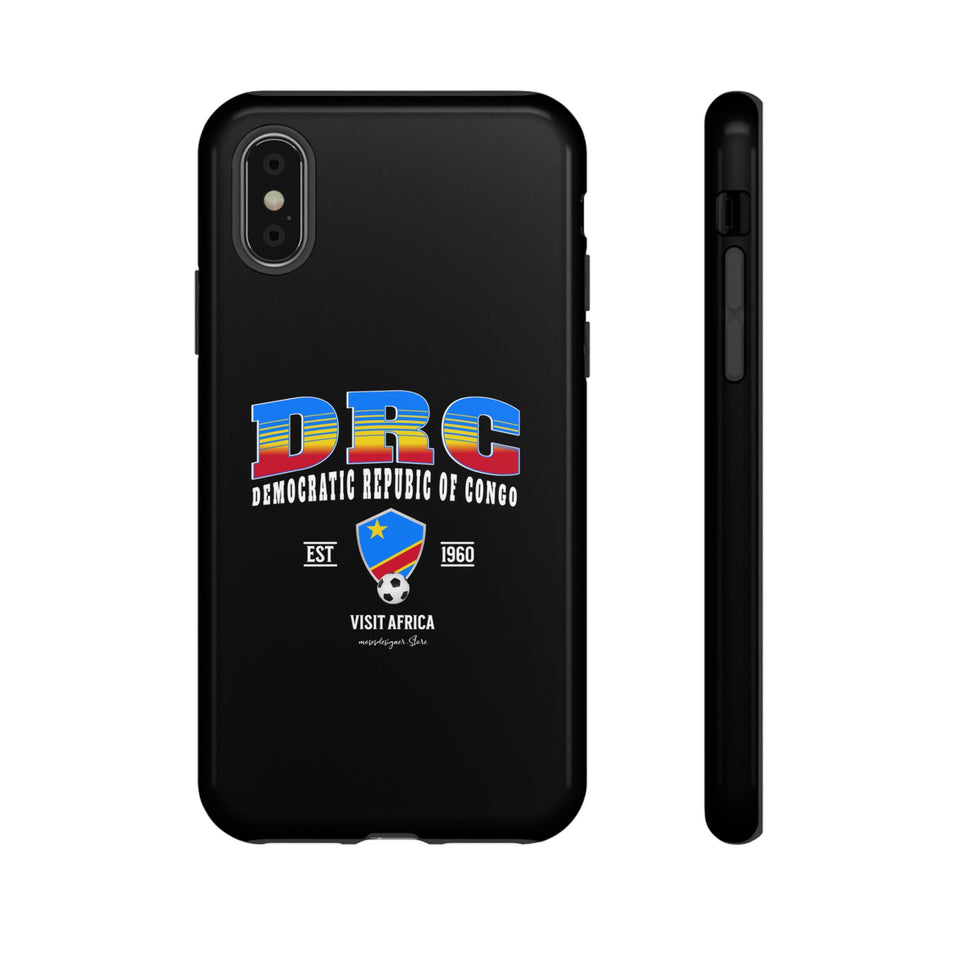 DRC Phone Case, Tough Protective Cover, Unique Gift for Travelers, Visit Africa Theme, Democratic Republic of Congo Mercht