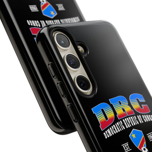 DRC Phone Case, Tough Protective Cover, Unique Gift for Travelers, Visit Africa Theme, Democratic Republic of Congo Mercht