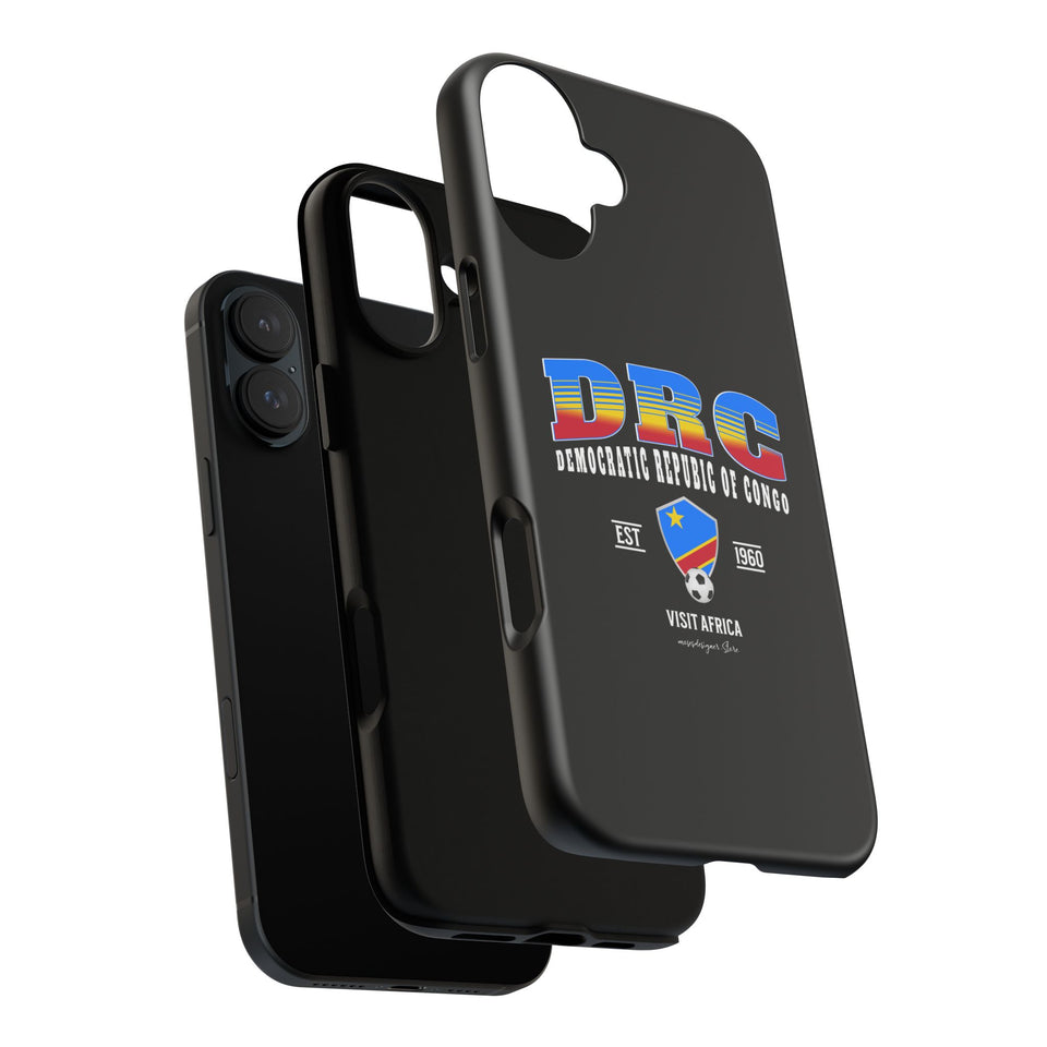 DRC Phone Case, Tough Protective Cover, Unique Gift for Travelers, Visit Africa Theme, Democratic Republic of Congo Mercht