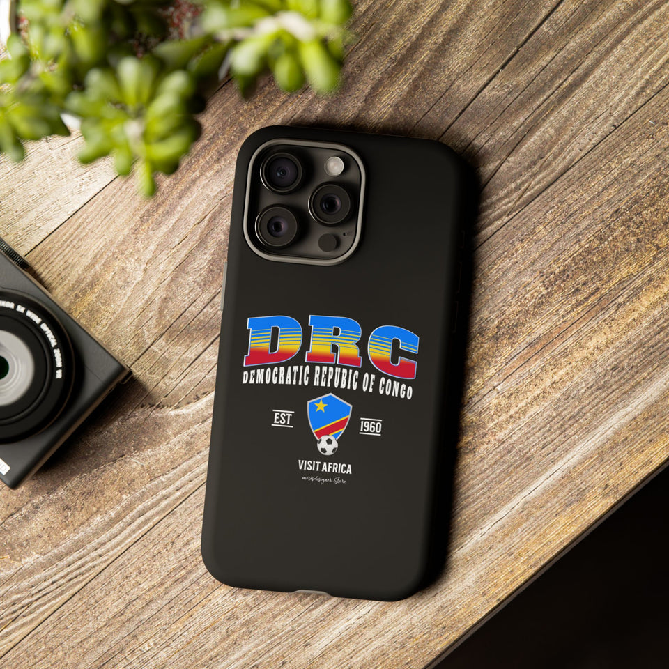 DRC Phone Case, Tough Protective Cover, Unique Gift for Travelers, Visit Africa Theme, Democratic Republic of Congo Mercht
