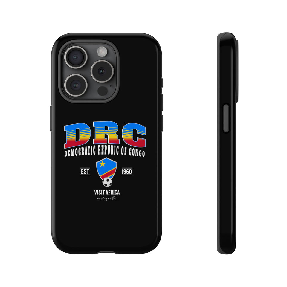 DRC Phone Case, Tough Protective Cover, Unique Gift for Travelers, Visit Africa Theme, Democratic Republic of Congo Mercht