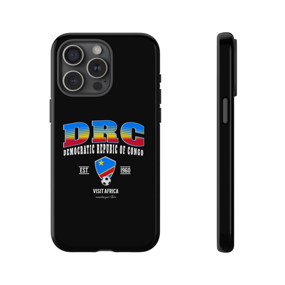 DRC Phone Case, Tough Protective Cover, Unique Gift for Travelers, Visit Africa Theme, Democratic Republic of Congo Mercht