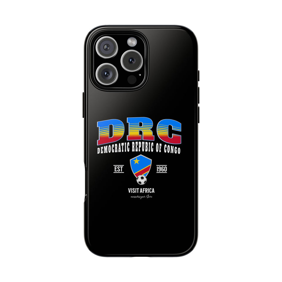 DRC Phone Case, Tough Protective Cover, Unique Gift for Travelers, Visit Africa Theme, Democratic Republic of Congo Mercht