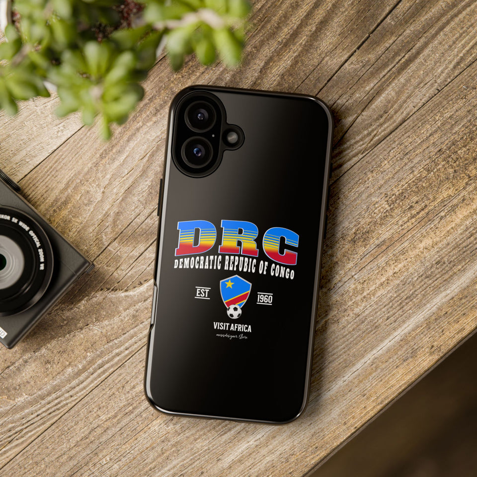 DRC Phone Case, Tough Protective Cover, Unique Gift for Travelers, Visit Africa Theme, Democratic Republic of Congo Mercht