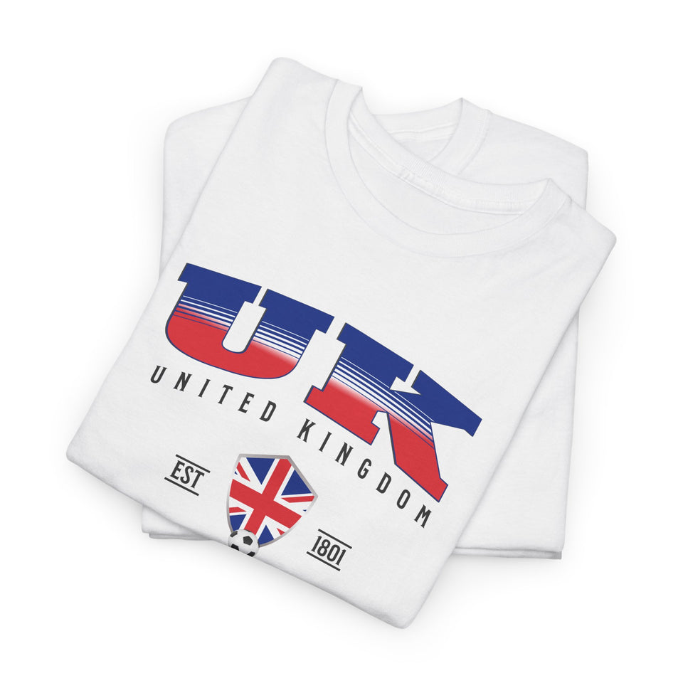 UK Flag Unisex T-Shirt – 100% Cotton Gildan Tee for Travelers, Students, UK Lovers & Football Fans | British Pride Shirt | United Kingdom Gift