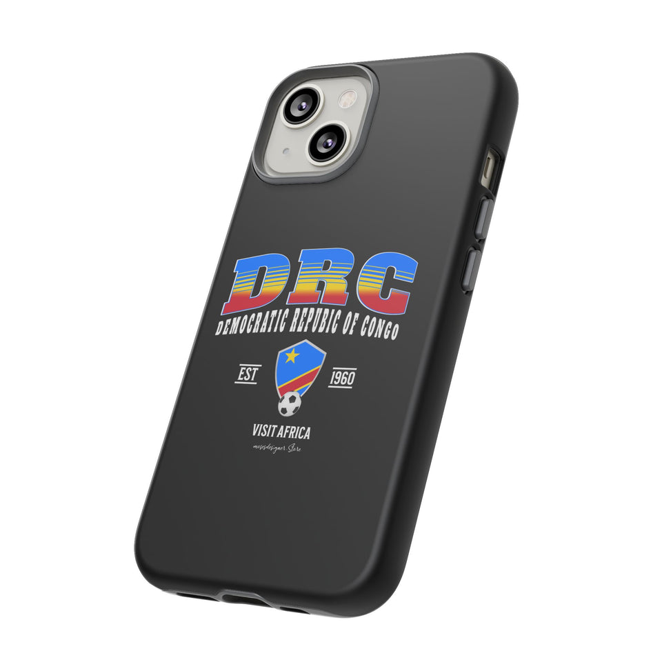DRC Phone Case, Tough Protective Cover, Unique Gift for Travelers, Visit Africa Theme, Democratic Republic of Congo Mercht