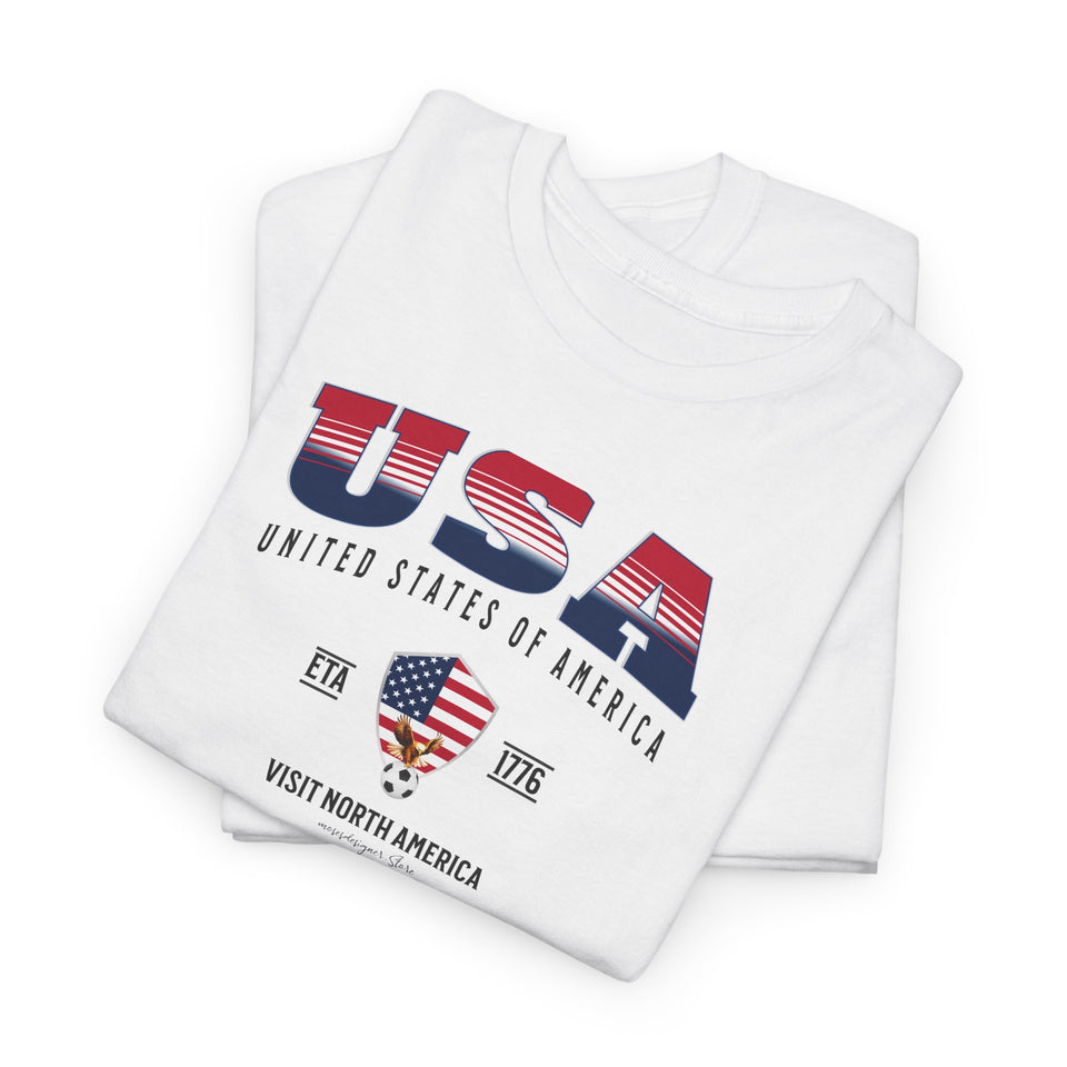 USA Flag Unisex T-Shirt, Tee for Travelers, Students, American Citizens & USA Lovers Patriotic Shirt  United States Gift