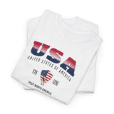 USA Flag Unisex T-Shirt, Tee for Travelers, Students, American Citizens & USA Lovers Patriotic Shirt  United States Gift