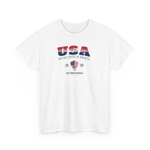 USA Flag Unisex T-Shirt, Tee for Travelers, Students, American Citizens & USA Lovers Patriotic Shirt  United States Gift