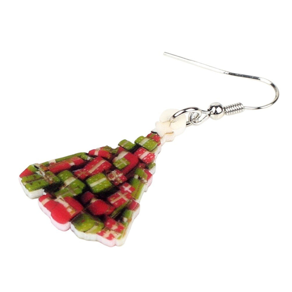 Christmas A Pile Of Gift  Earrings Drop Dangle