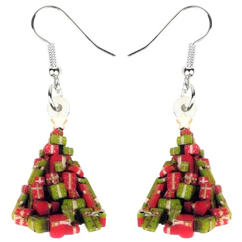 Christmas A Pile Of Gift  Earrings Drop Dangle