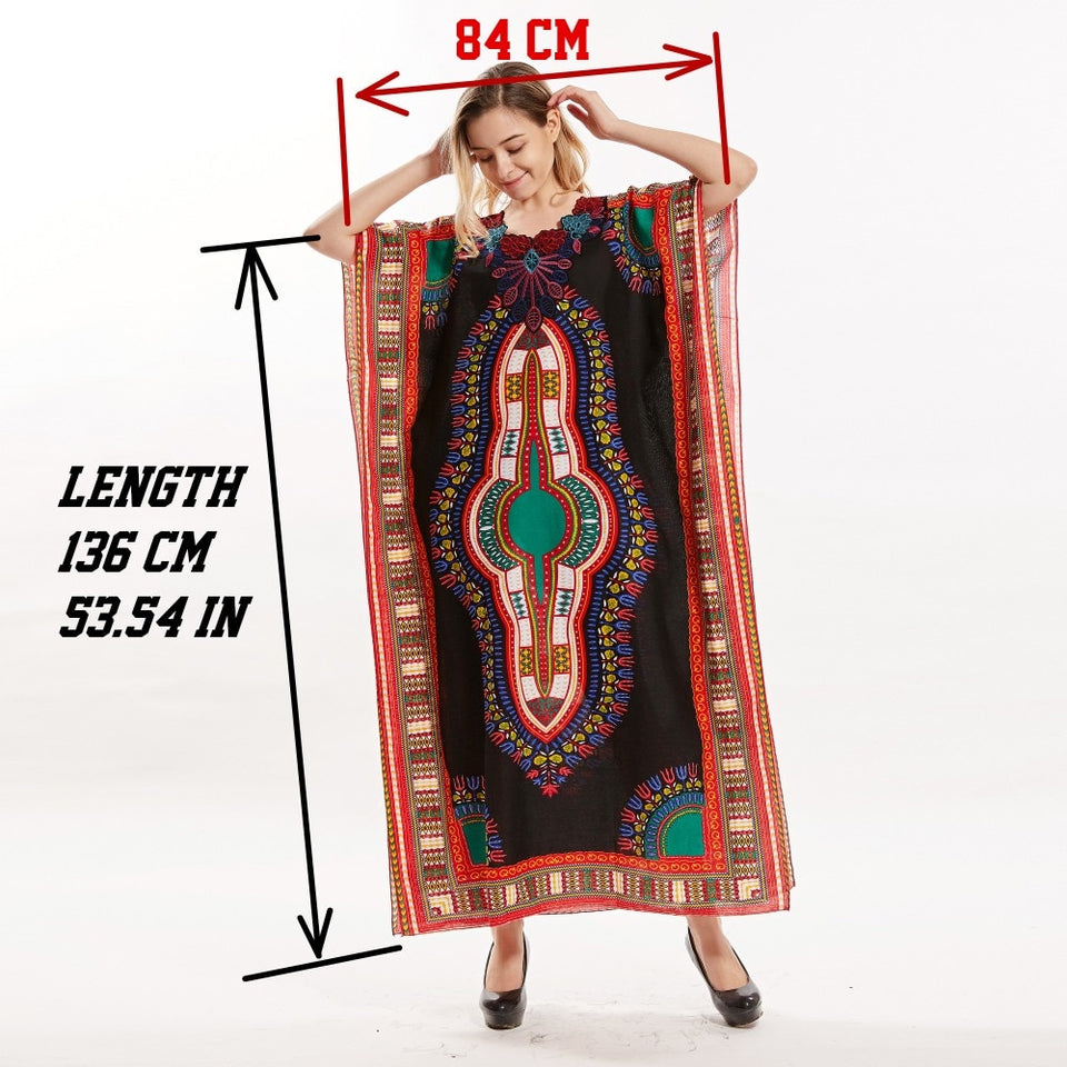 Women's 100% Cotton African Print Dashiki