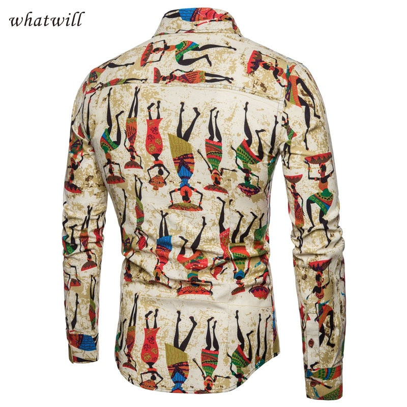 Shirts 3D printed dress dashiki